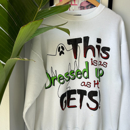 VINTAGE 90s | This Is Dressed Up As It Gets Halloween Crewneck Sweater sz L