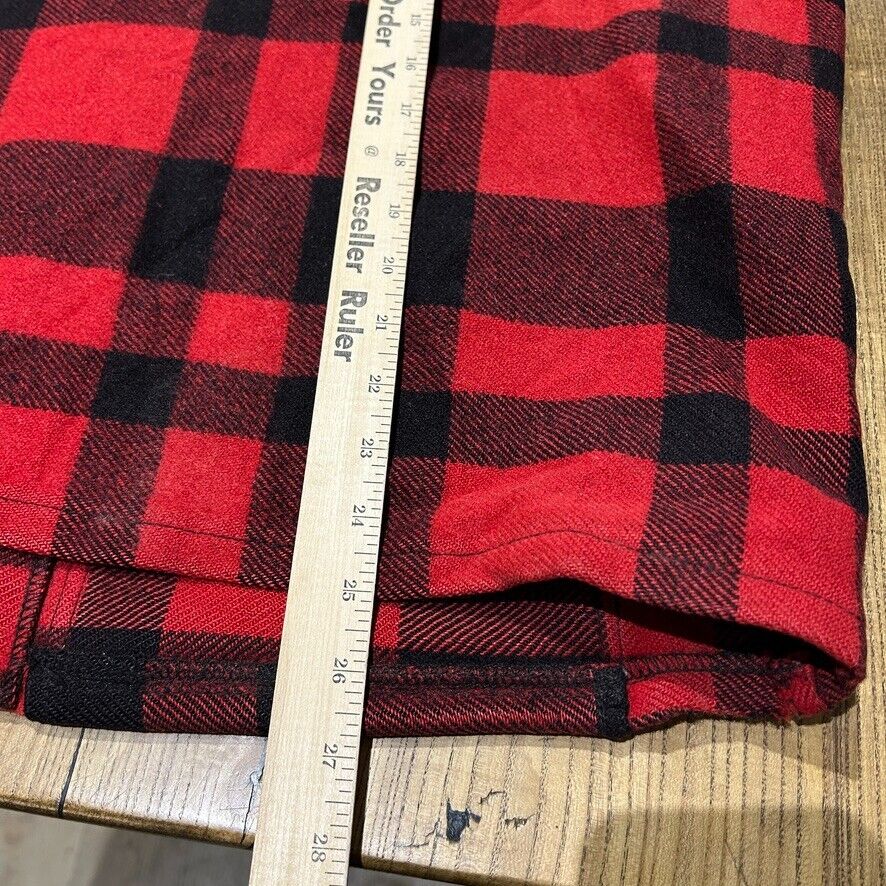 VINTAGE | CC Filson Red Buffalo Plaid Wool Mackinaw Vest Jacket sz XL