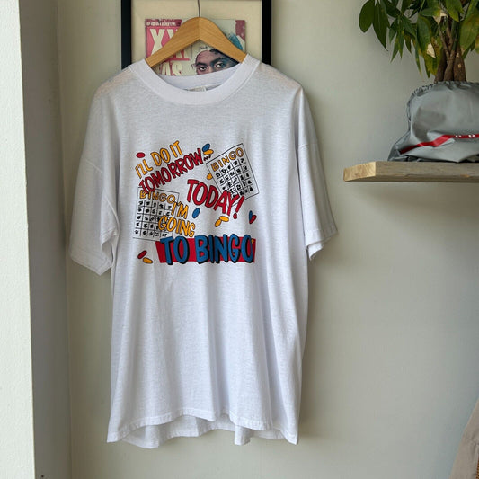 VINTAGE 90s | Today Im Going To Bingo T-Shirt sz XL