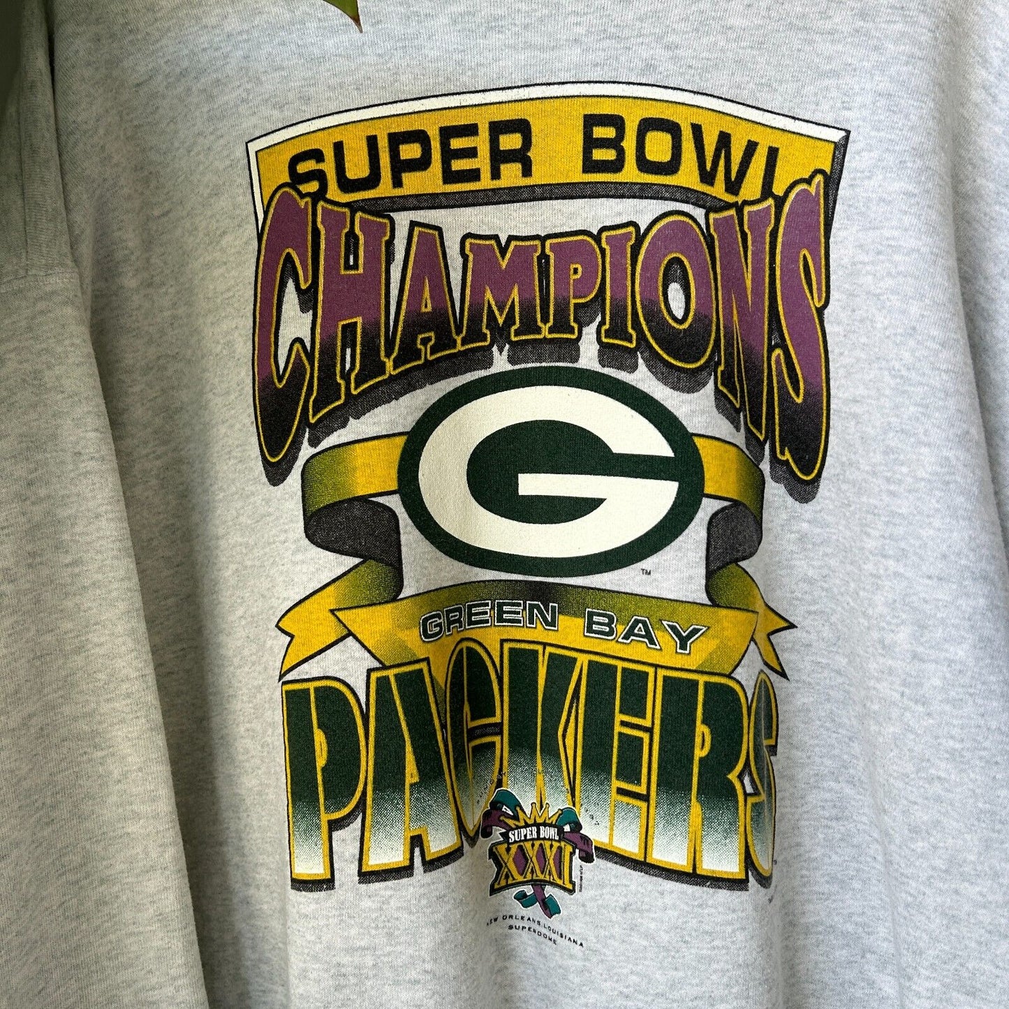 VINTAGE 90s | Green Bay Packers NFL SuperBowl Sweater sz XXL Adult