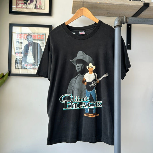 VINTAGE 90s | Clint Black The Hard Way Tour Band T-Shirt sz L