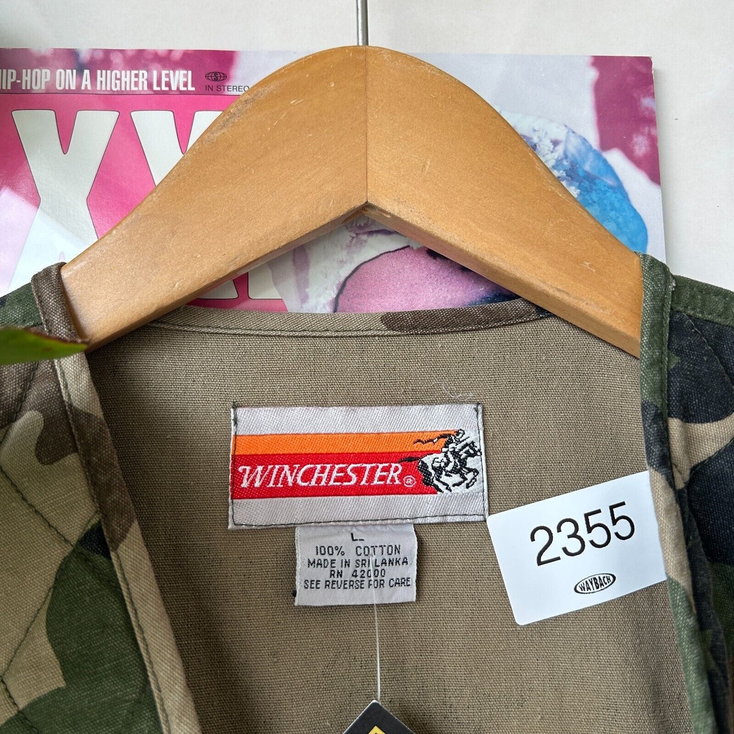 VINTAGE 90s | Winchester Hunting Multi Pocket Camo Vest Jacket sz L Adult