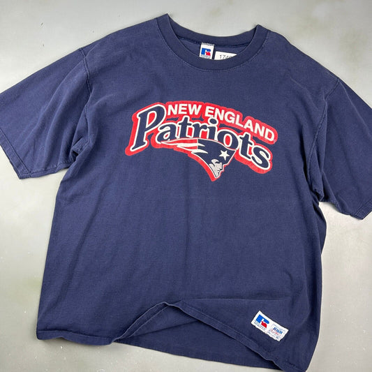 VINTAGE 90s | NFL New England Patriots Russell Athletic T-Shirt sz XL Adult