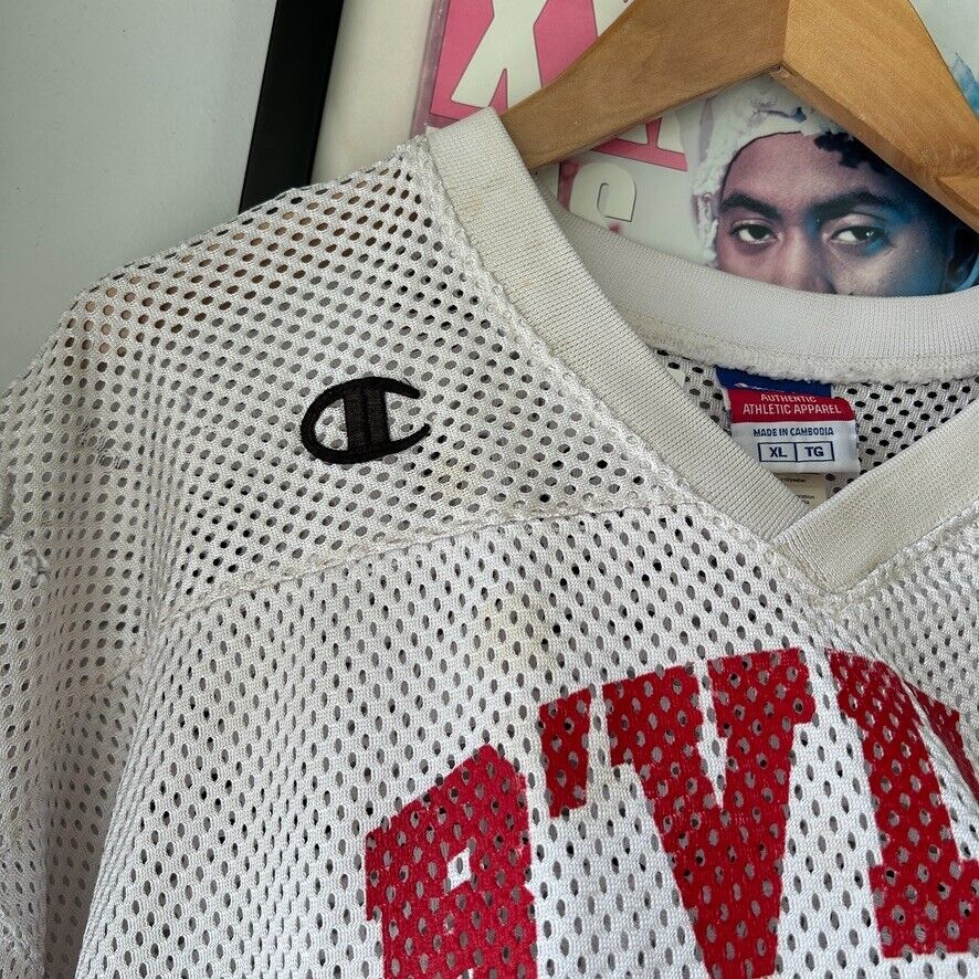 VINTAGE | Champion Cropped Thrashed B'Ville Football Jersey sz XL