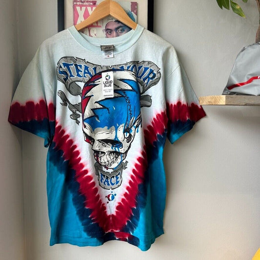 VINTAGE | Steal Your Face The Grateful Dead Liquid Blue Band T-Shirt sz M