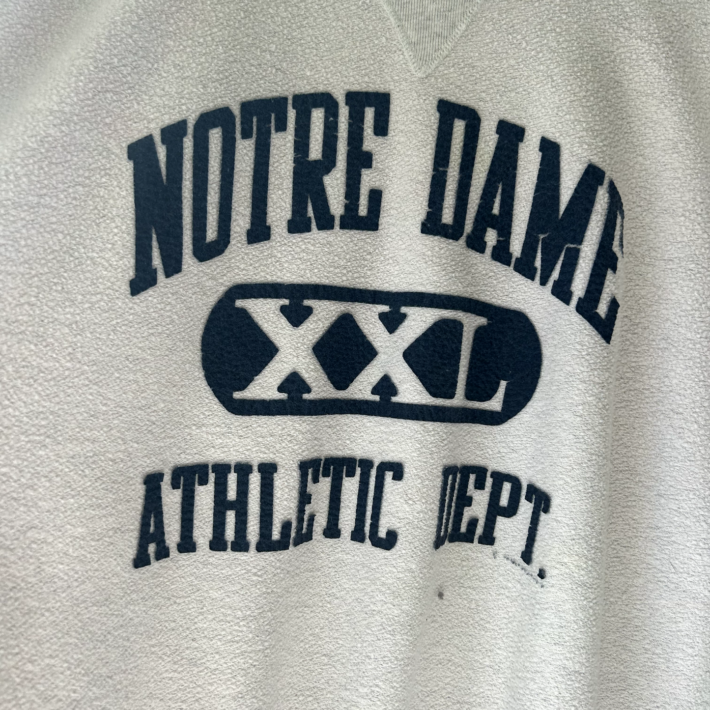 VINTAGE 1990s | University Of Notre Dame Collegiate Crewneck Sz XL