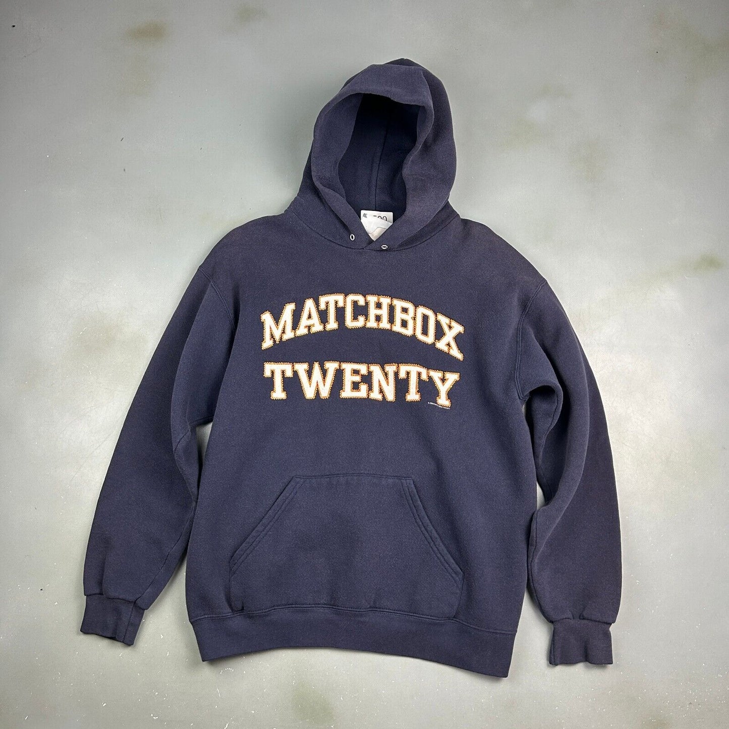 VINTAGE 2000 Matchbox Twenty Faded Heavyweight Hoodie Sweater sz S-M Adult