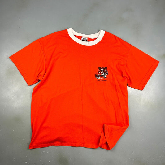 VINTAGE 90s | Tiger Cubs BSA Orange Ringer T-Shirt sz L Men Adult