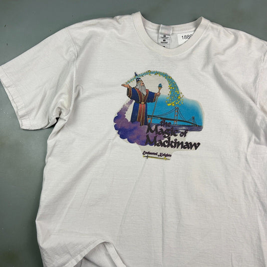 VINTAGE | Enchanted Knights Magic Of Mackinaw T-Shirt sz XL Adult