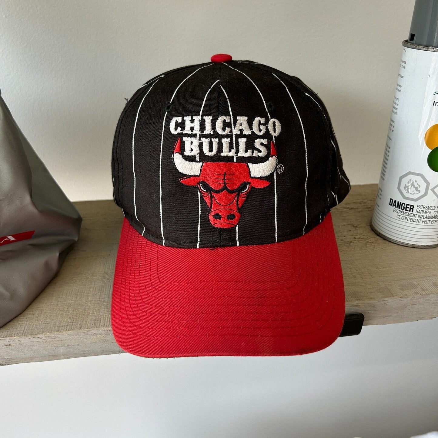 VINTAGE 90s | Chicago Bulls Pinstripe Starter Snapback HAT sz OS