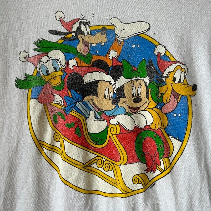 VINTAGE | Mickey Mouse Christmas Cartoon T-Shirt sz S