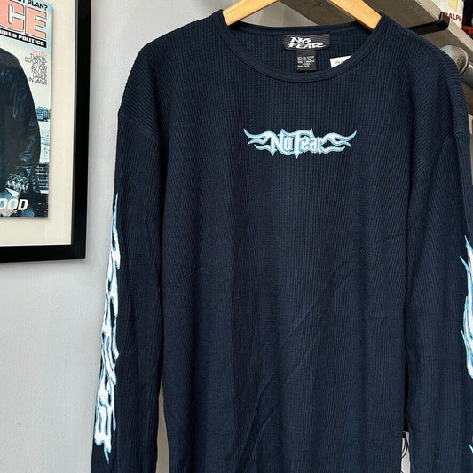 VINTAGE | No Fear Thermal Flame Long Sleeve T-Shirt sz M NWT