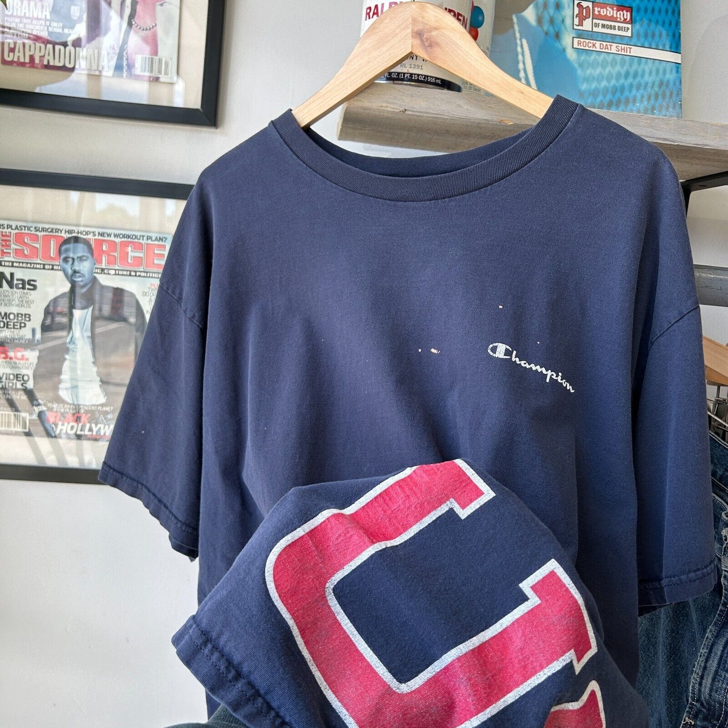VINTAGE 90s | Champion USA Spell Out T-Shirt sz XL Adult