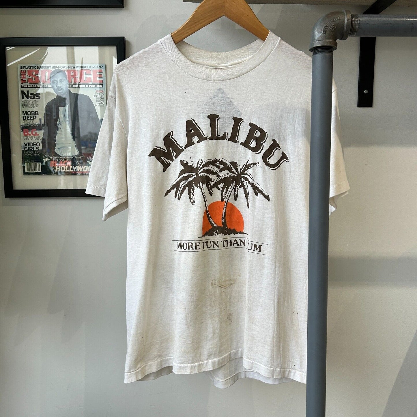 VINTAGE 80s | Malibu More Fun Than Rum Liquor T-Shirt sz M Adult