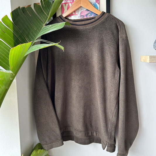 VINTAGE | PATAGONIA Olive Fleece Crew Sweater sz M