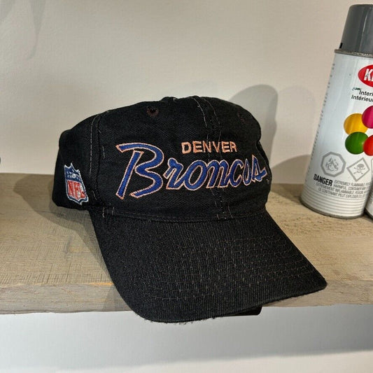 Vintage 90s | Denver Broncos Script NFL Snapback HAT sz OS