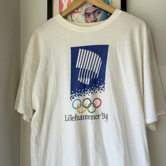 VINTAGE 1994 | Lillehammer Olympic Winter Games T-Shirt sz L