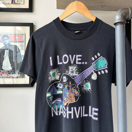 VINTAGE 90s | I Love Nashville Music City T-Shirt sz M