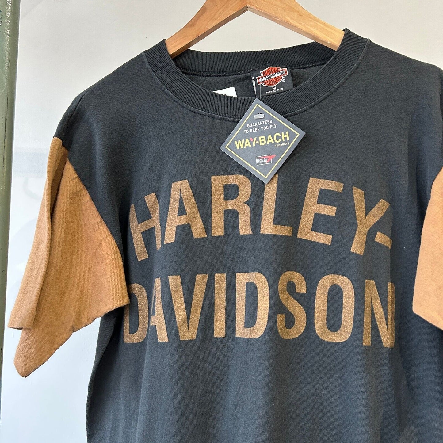 VINTAGE 90s | HARLEY DAVIDSON Two Tone Lebanon Biker T-Shirt sz M Adult