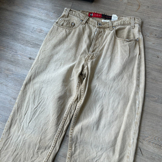 VINTAGE 90s | Levis SilverTab Loose Taper Tan Denim Pants sz W32 L34