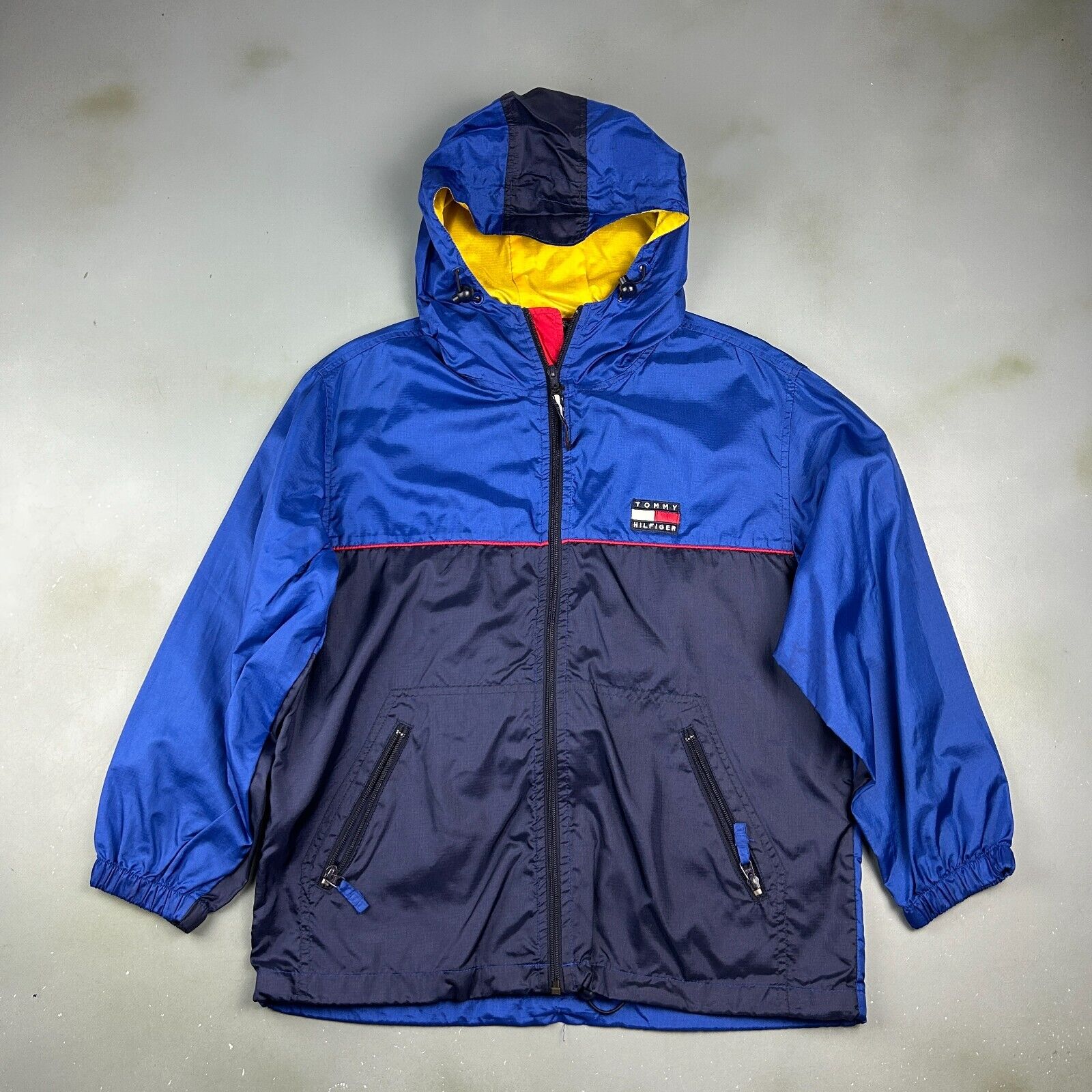 Tommy hilfiger windbreaker sale yellow blue red