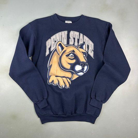 VINTAGE 90s | Penn State Nittany Lions Big Logo Crewneck Sweater sz S Adult