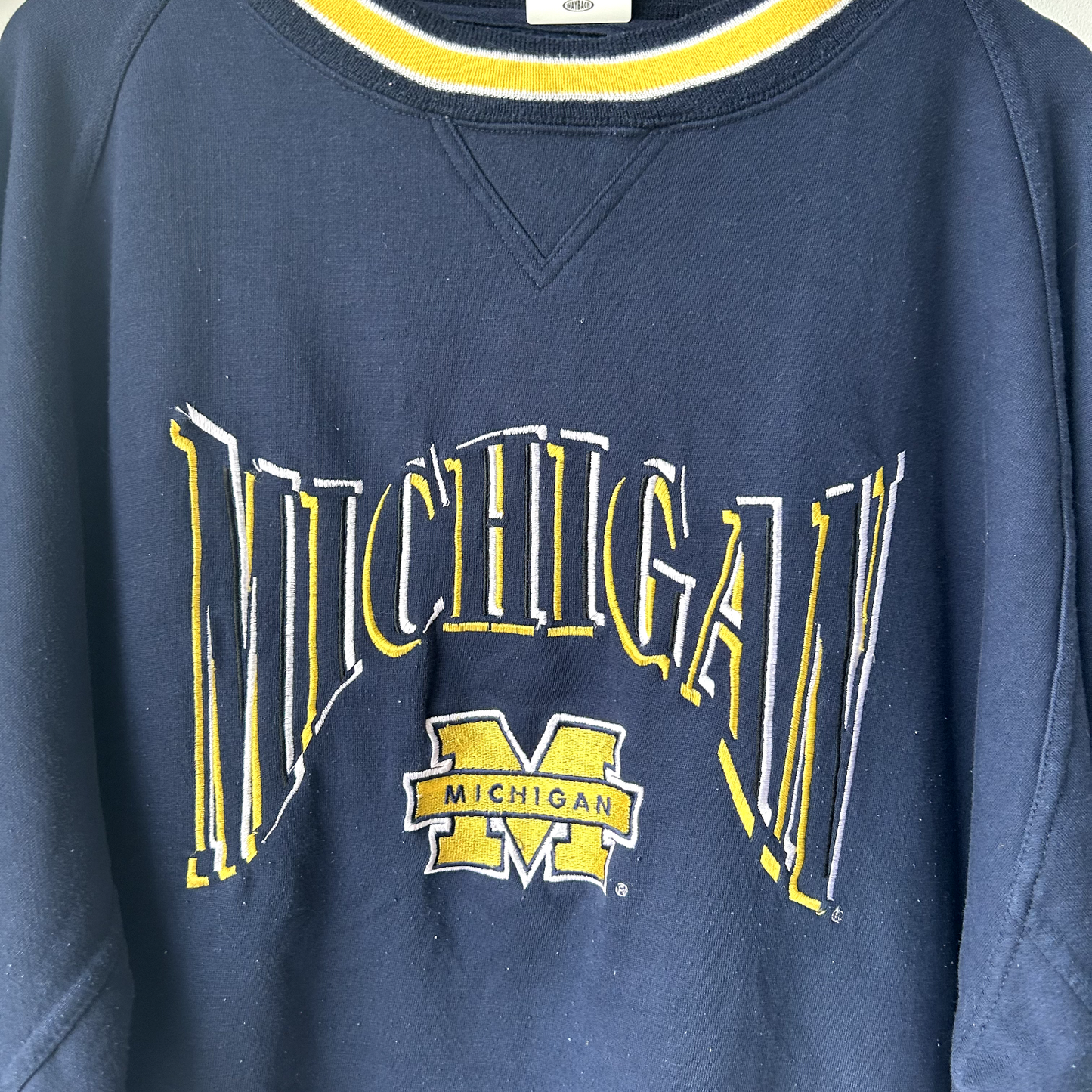 VINTAGE 90s | University Of Michigan Wolverines Crewneck Sweater sz XXL