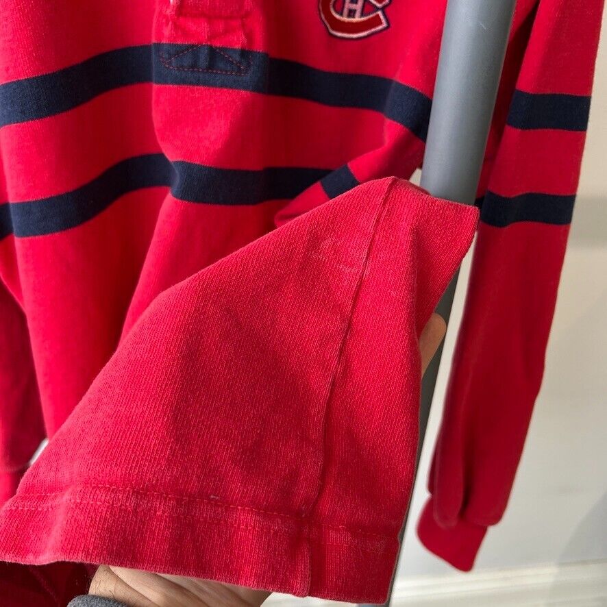 VINTAGE 90s | Montreal Canadians NHL Barbarian Rugby Polo Shirt sz L