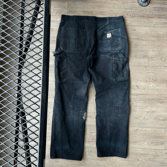 VINTAGE | Carhartt Faded Black Workwear Pants sz W38 L32