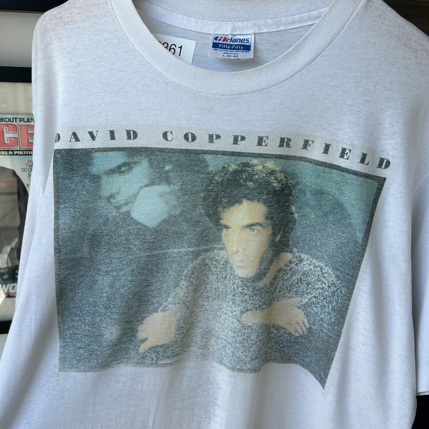 VINTAGE 80s 90s | David Copperfield Magician T-Shirt sz L Adult