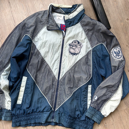 VINTAGE 90s | Georgetown Hoyas Pro Player Mesh Panel Jacket sz L