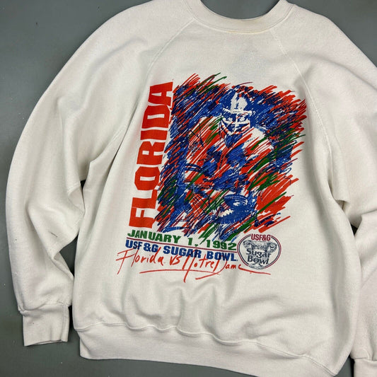 VINTAGE 1992 | Florida Gators Sugar Bowl Football Crewneck Sweater sz M-L Adult