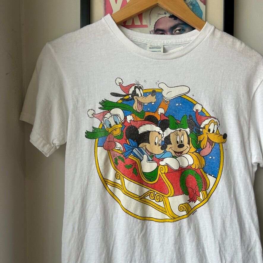 VINTAGE | Mickey Mouse Christmas Cartoon T-Shirt sz S