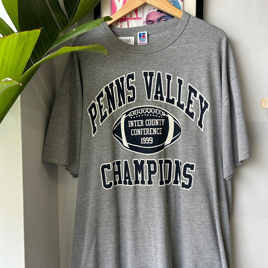 VINTAGE 1999 | Penns Valley Football Champions Russell T-Shirt sz XL Adult