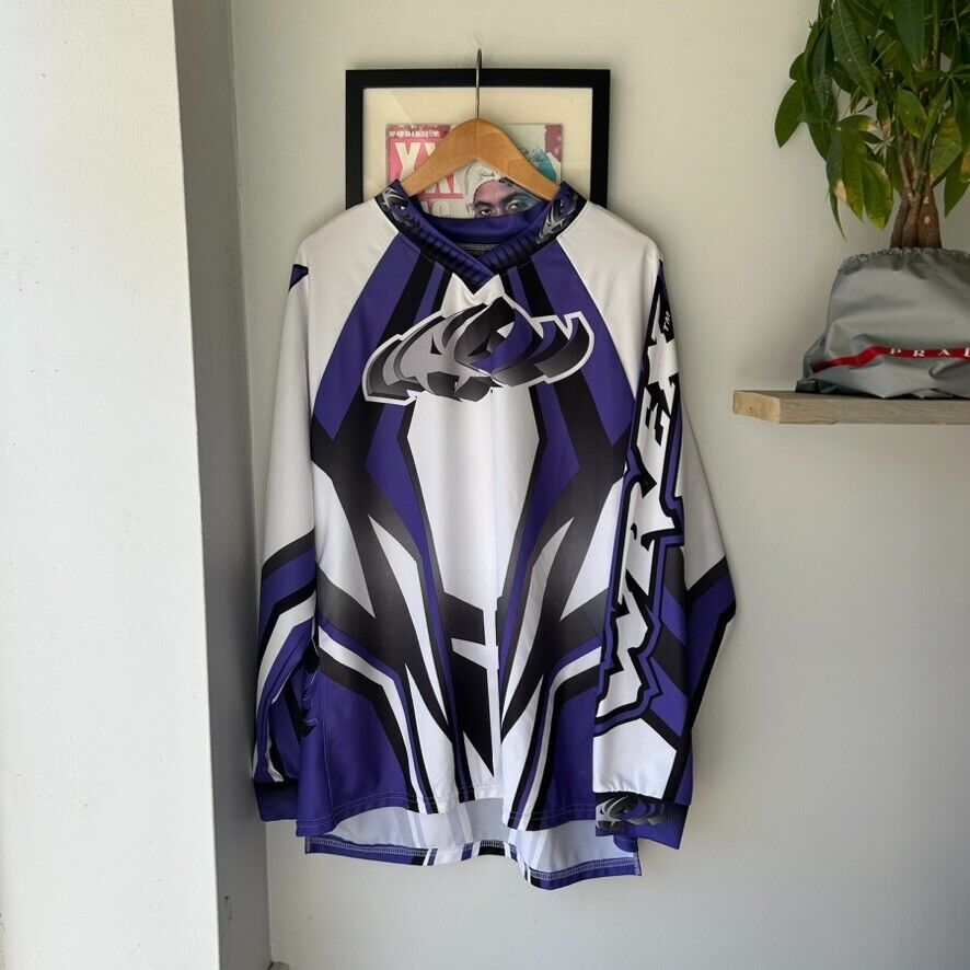 VINTAGE 90s | WREK Moto Long Sleeve Jersey sz L